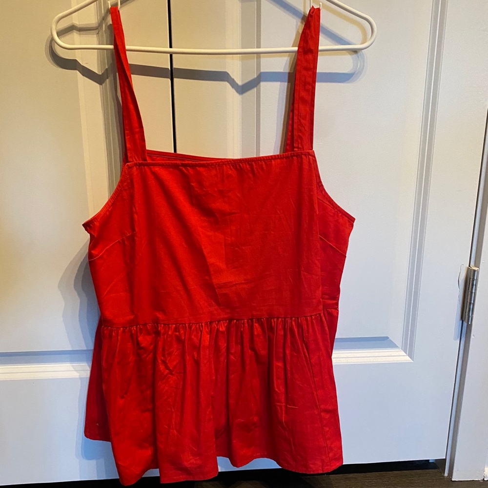 ASOS red peplum tank! Size US 8! Never worn!